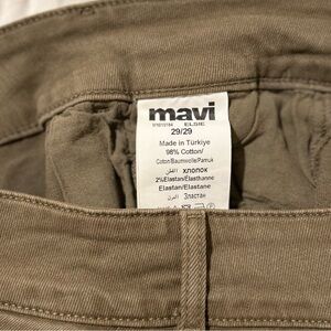 Mavi olive green cargo style jeans. Size 29